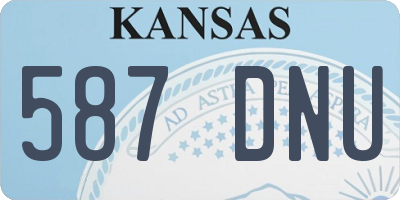KS license plate 587DNU