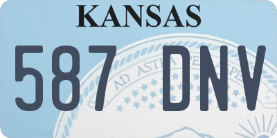 KS license plate 587DNV