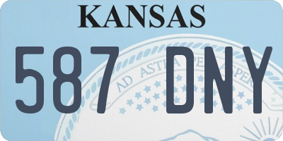 KS license plate 587DNY