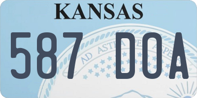 KS license plate 587DOA