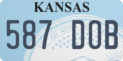 KS license plate 587DOB