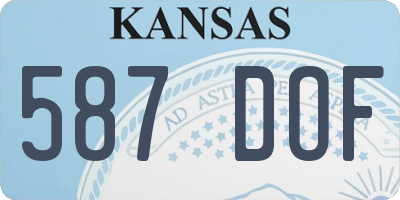 KS license plate 587DOF