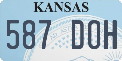 KS license plate 587DOH