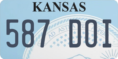 KS license plate 587DOI