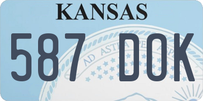 KS license plate 587DOK