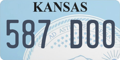 KS license plate 587DOO