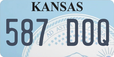 KS license plate 587DOQ