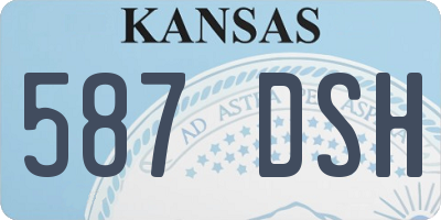 KS license plate 587DSH