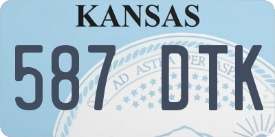 KS license plate 587DTK