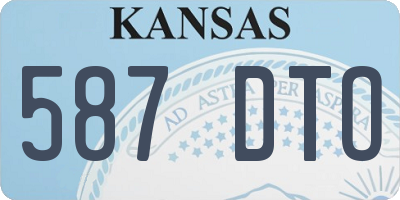 KS license plate 587DTO