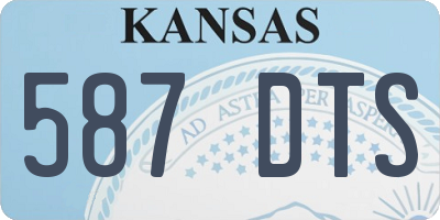 KS license plate 587DTS