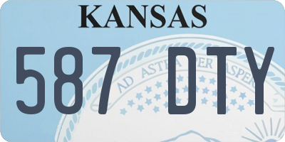 KS license plate 587DTY