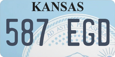 KS license plate 587EGD