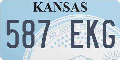 KS license plate 587EKG