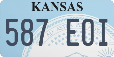 KS license plate 587EOI