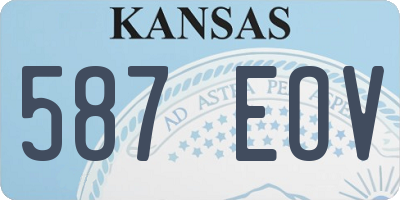 KS license plate 587EOV