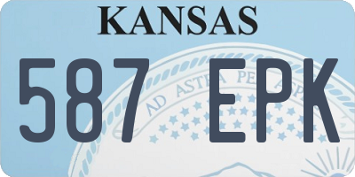 KS license plate 587EPK