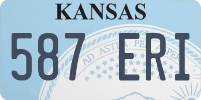 KS license plate 587ERI