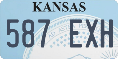 KS license plate 587EXH