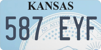 KS license plate 587EYF