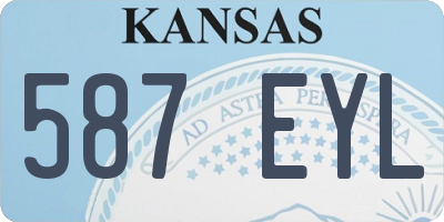 KS license plate 587EYL
