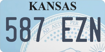 KS license plate 587EZN