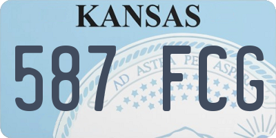KS license plate 587FCG
