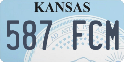 KS license plate 587FCM