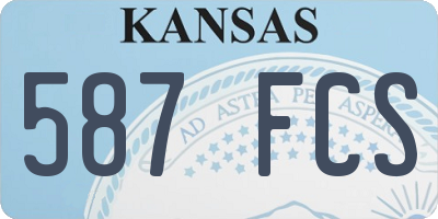 KS license plate 587FCS