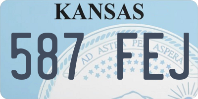KS license plate 587FEJ