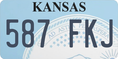 KS license plate 587FKJ