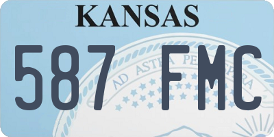 KS license plate 587FMC