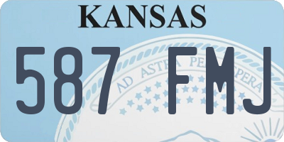 KS license plate 587FMJ