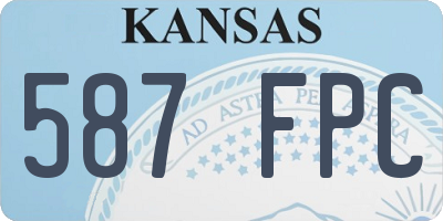 KS license plate 587FPC