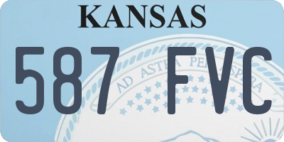 KS license plate 587FVC