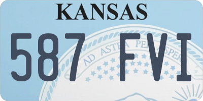 KS license plate 587FVI