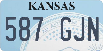 KS license plate 587GJN