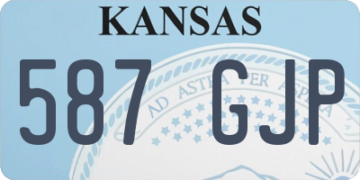 KS license plate 587GJP