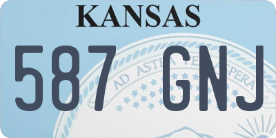 KS license plate 587GNJ