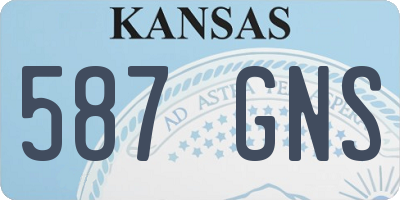 KS license plate 587GNS