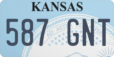 KS license plate 587GNT