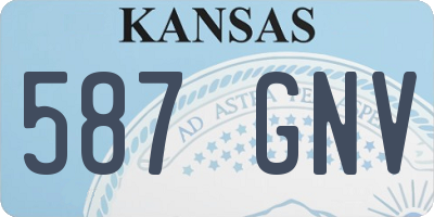 KS license plate 587GNV