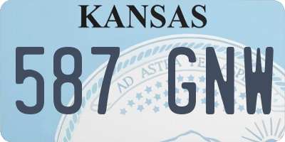 KS license plate 587GNW