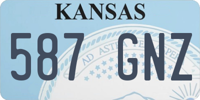 KS license plate 587GNZ