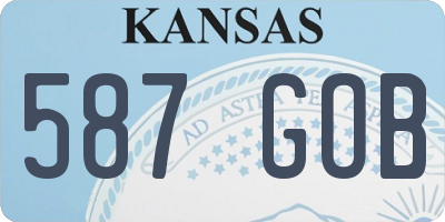 KS license plate 587GOB