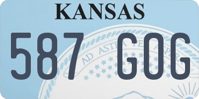 KS license plate 587GOG