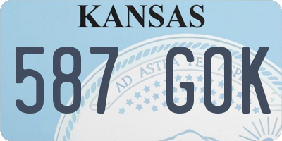 KS license plate 587GOK