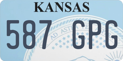 KS license plate 587GPG