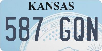 KS license plate 587GQN