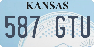 KS license plate 587GTU